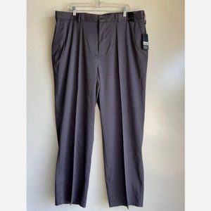 NWT Pebble Beach Performance Gray Flat Front Golf Pants Size 40x32